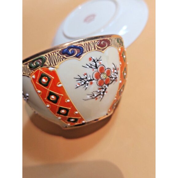 Antique Egg Shell Porcelain Hand Painted Lusterware Cup & Saucer Set RS Japan - Picture 3 of 16